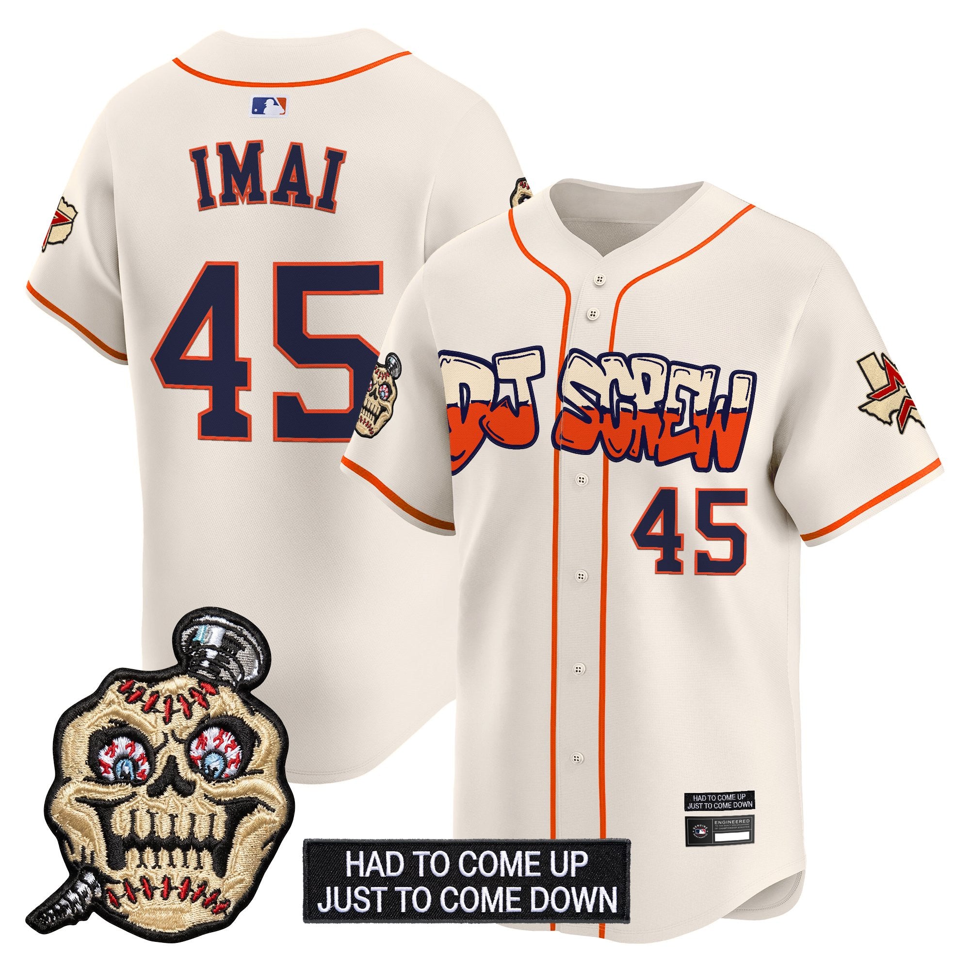 Men's Houston Astros Screwed Up Click Vapor Premier Limited Jersey V2 - All Stitched