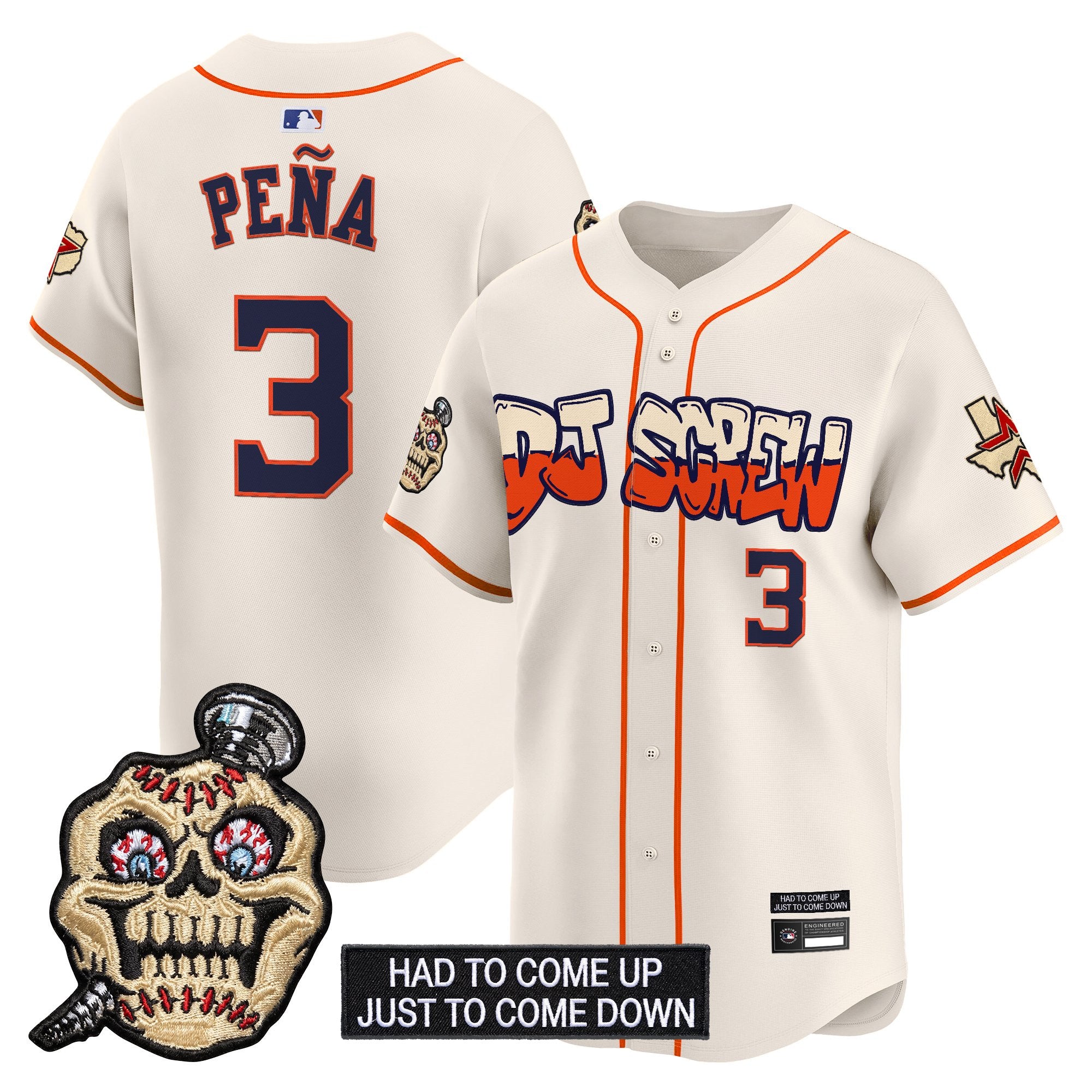 Men's Houston Astros Screwed Up Click Vapor Premier Limited Jersey V2 - All Stitched