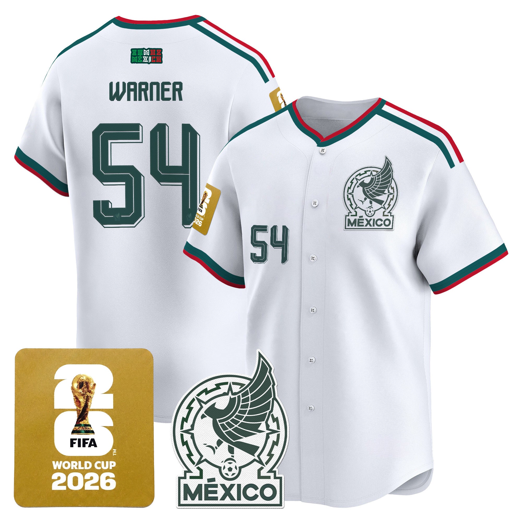 Men's Mexico 2026 World Cup Vapor Baseball Jersey - All Stitched