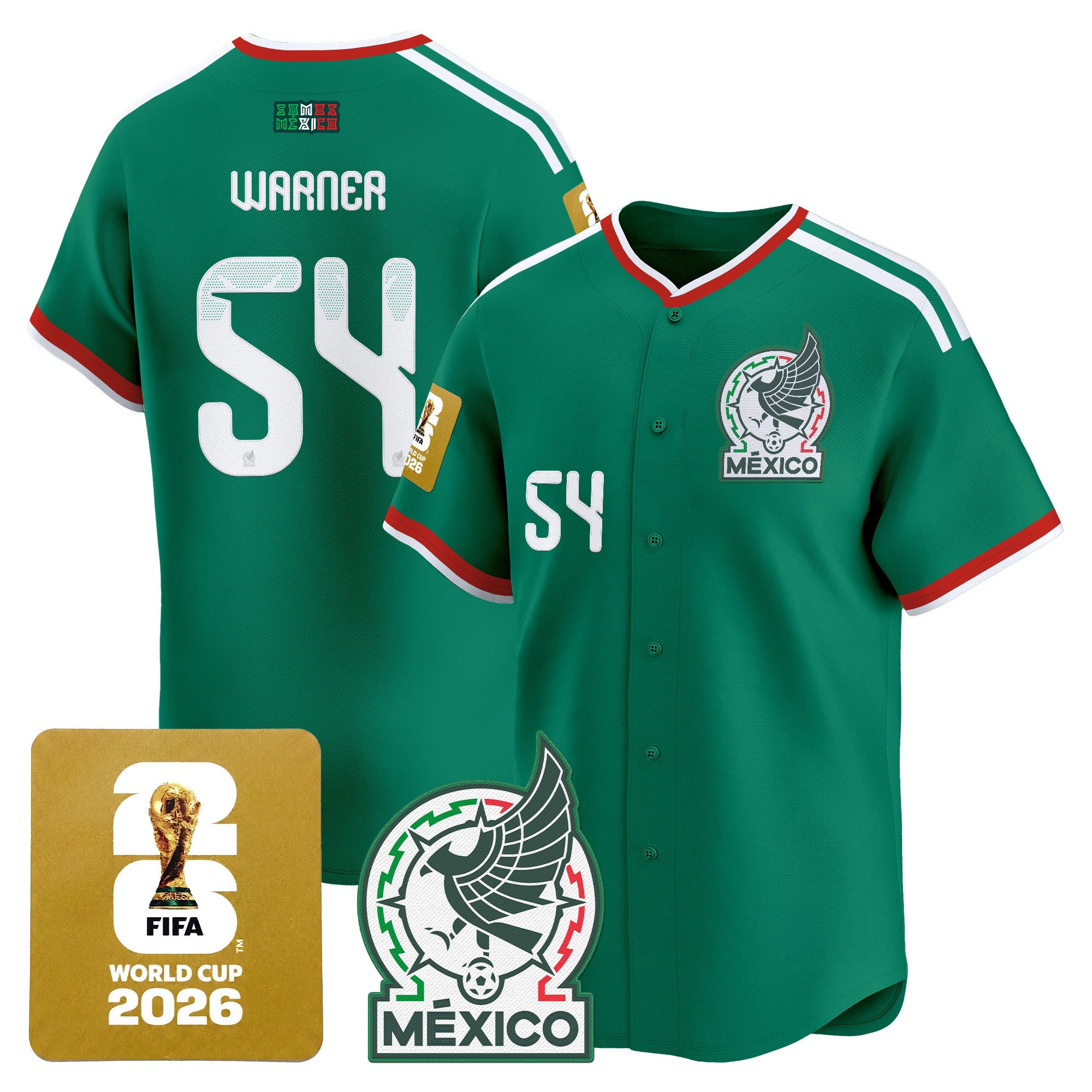 Men's Mexico 2026 World Cup Vapor Baseball Jersey - All Stitched