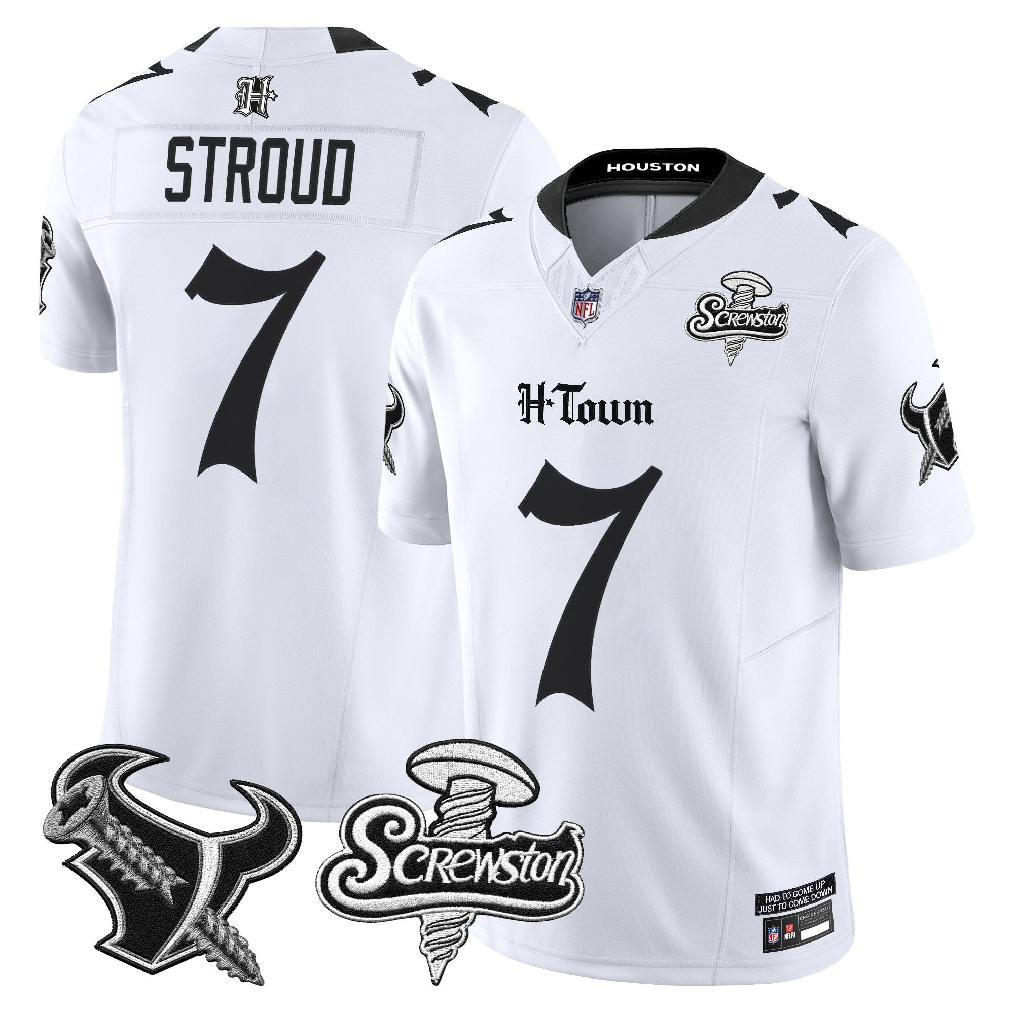 Men's Houston Texans DJ Screw Vapor Limited Jersey - Gothic Edition - All Stitched