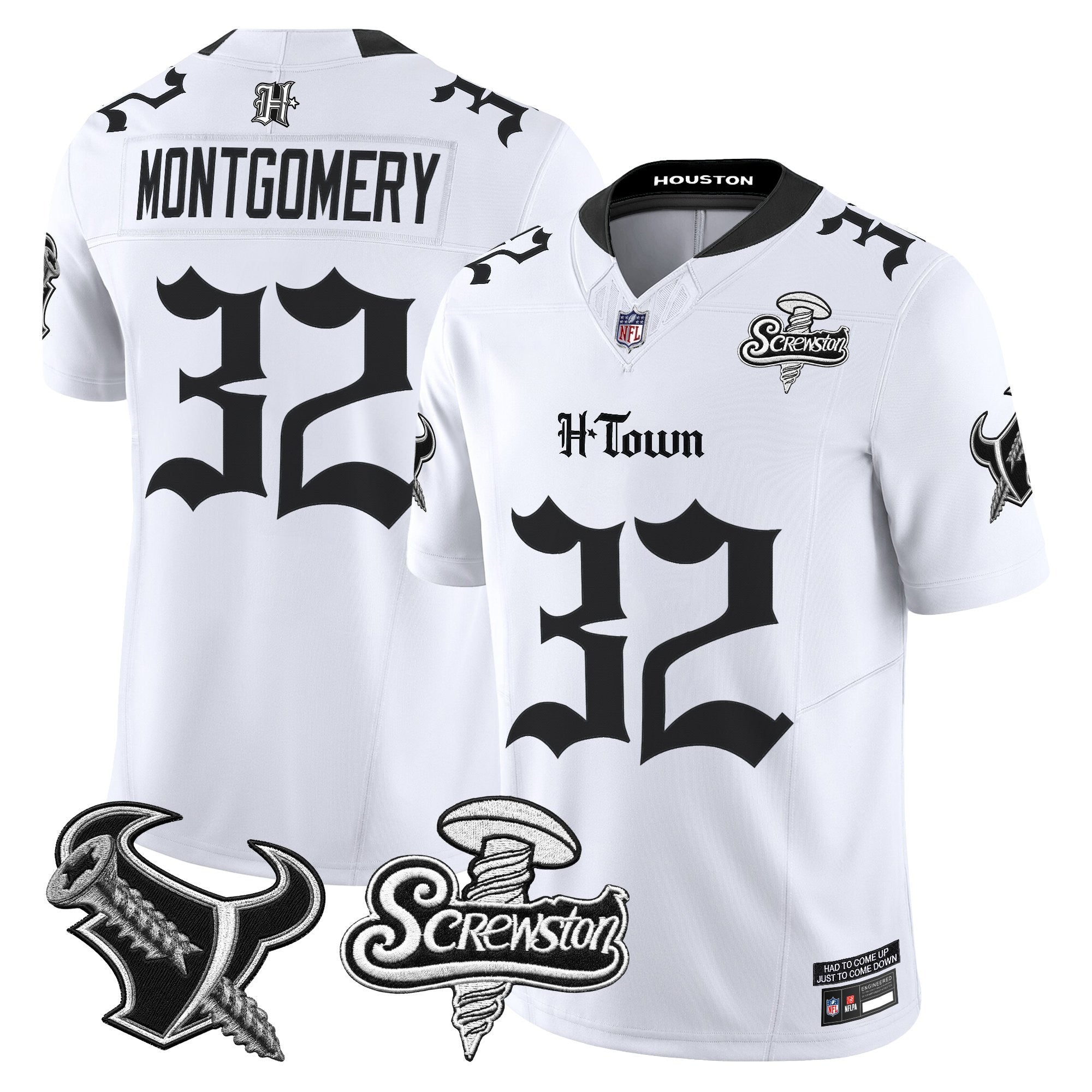 Men's Houston Texans DJ Screw Vapor Limited Jersey - Gothic Edition - All Stitched