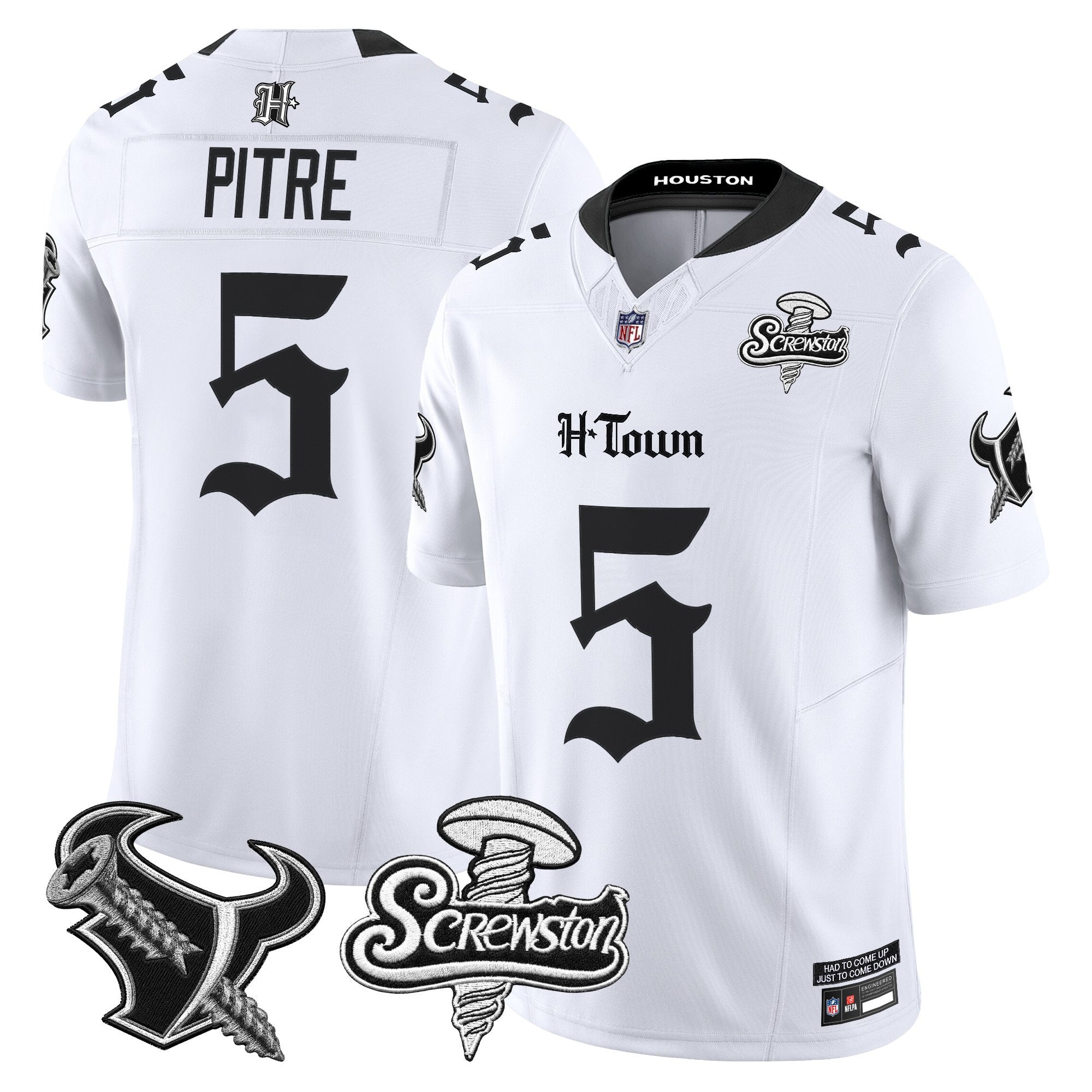 Men's Houston Texans DJ Screw Vapor Limited Jersey - Gothic Edition - All Stitched