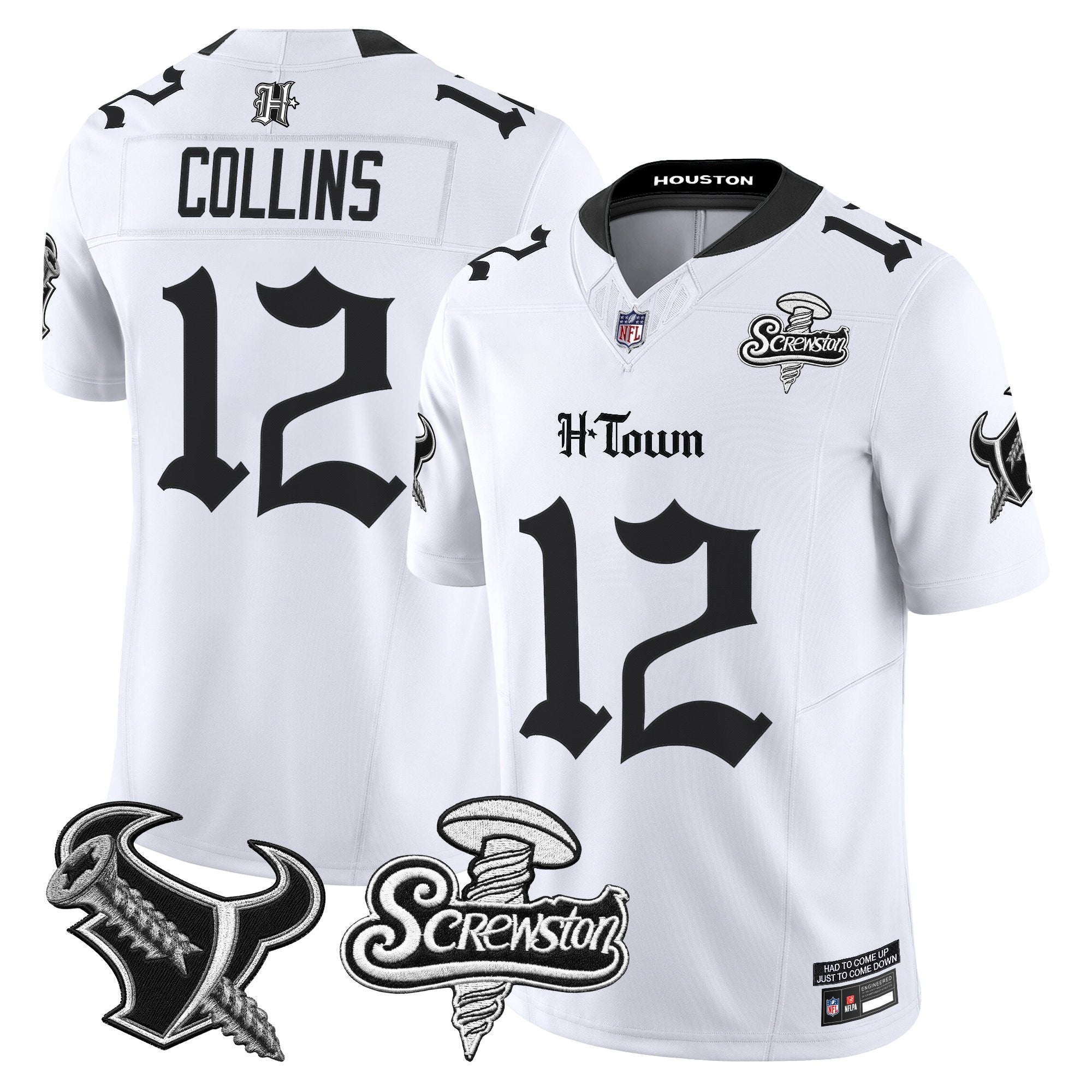 Men's Houston Texans DJ Screw Vapor Limited Jersey - Gothic Edition - All Stitched