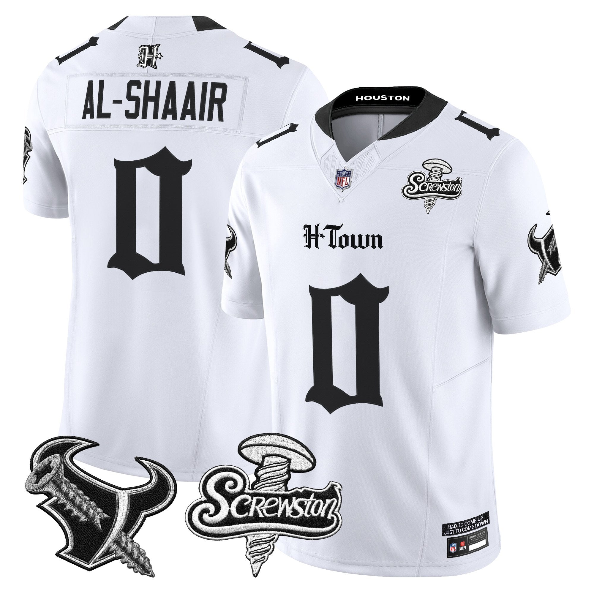 Men's Houston Texans DJ Screw Vapor Limited Jersey - Gothic Edition - All Stitched