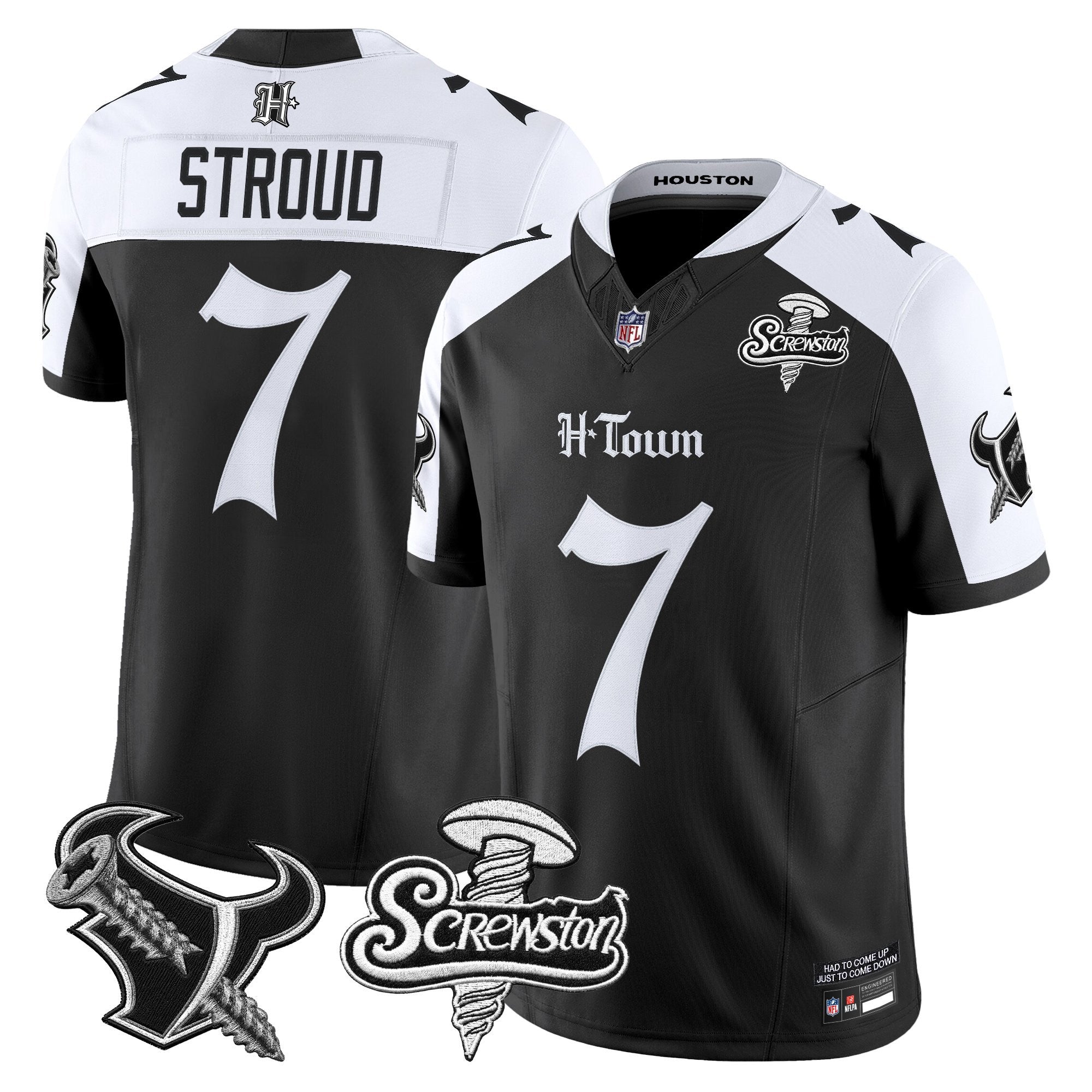 Men's Houston Texans DJ Screw Vapor Limited Jersey - Gothic Edition - All Stitched