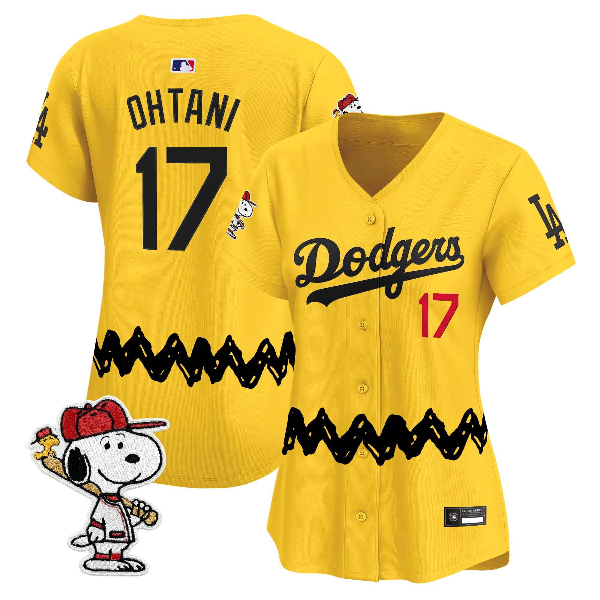 Women's Los Angeles Dodgers x Peanuts Vapor Premier Limited Jersey - Stitched