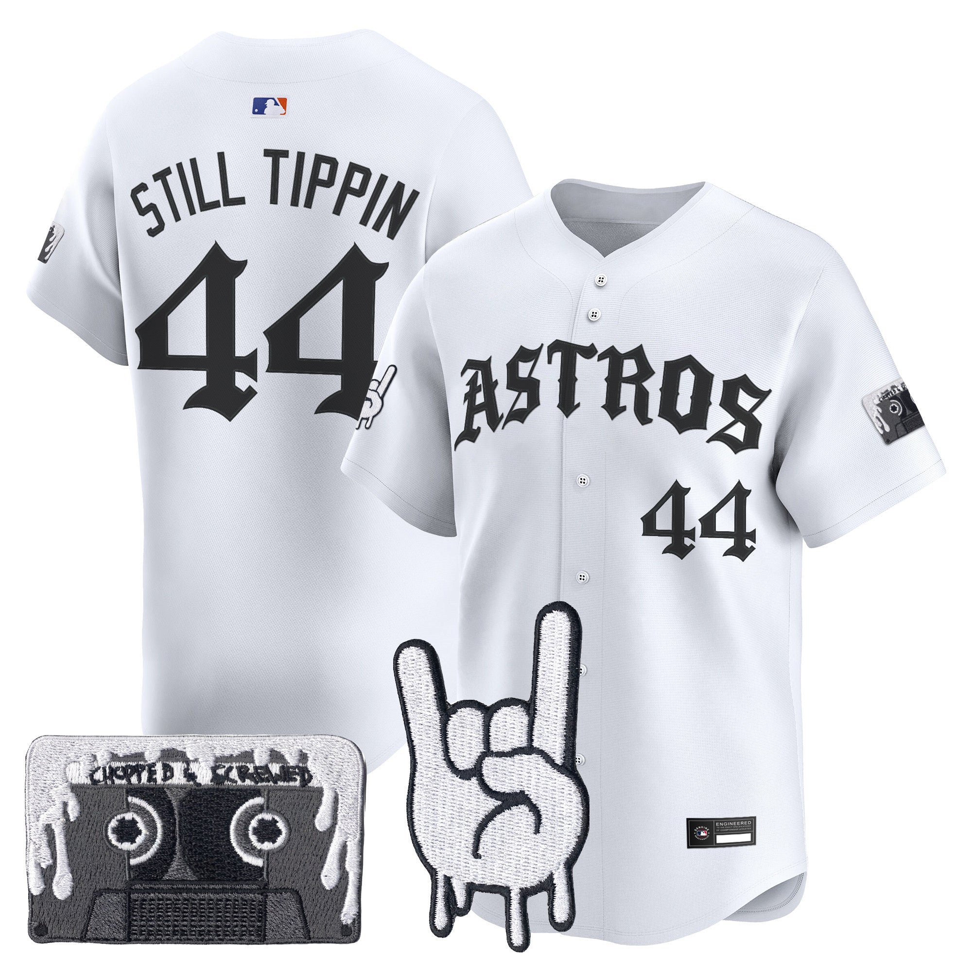 Men's Houston Astros Dj Screw Vapor Premier Limited Jersey - Gothic Edition - All Stitched