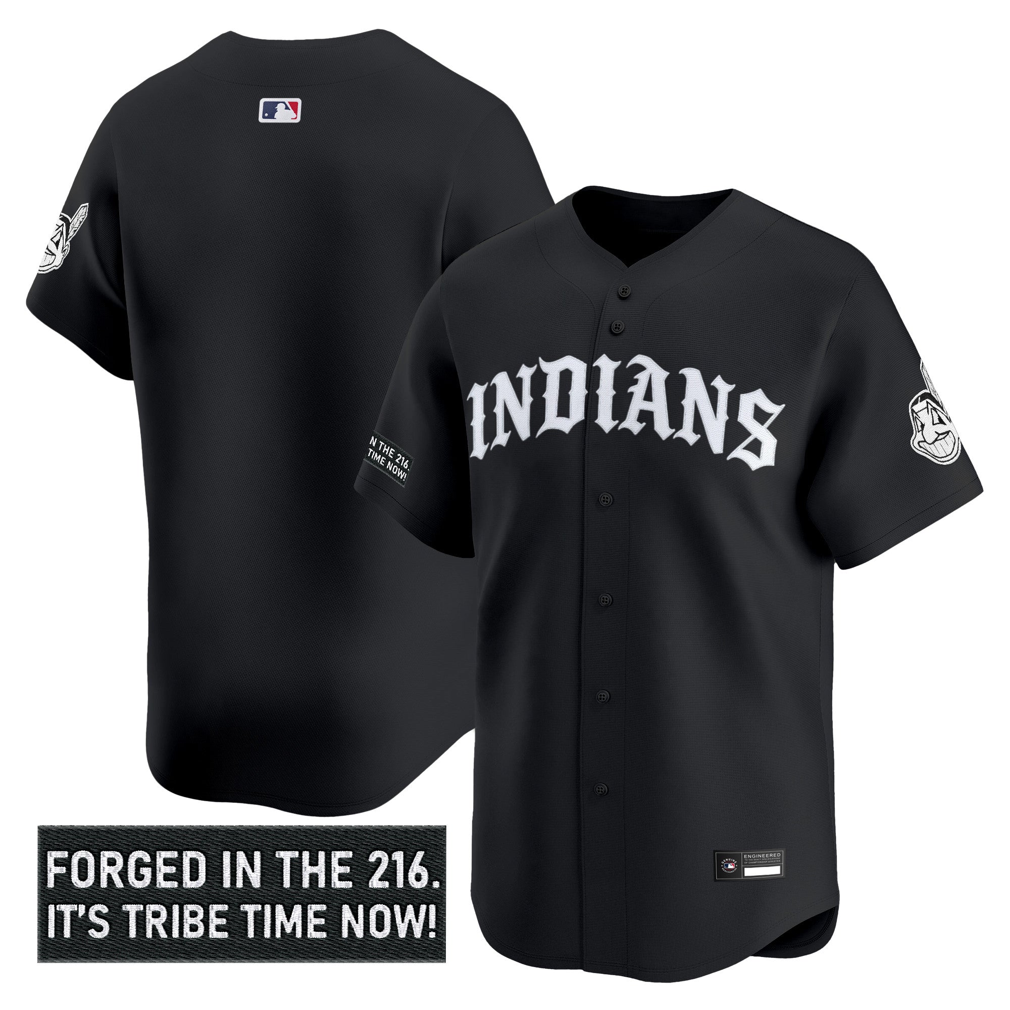 Men's Cleveland Indians 'Old English Edition' Vapor Premier Limited Jersey - All Stitched