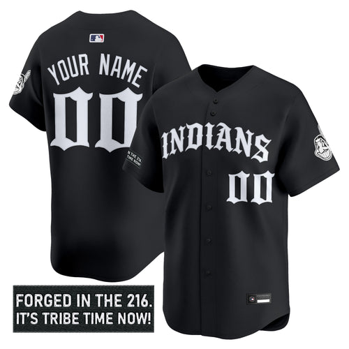 Cleveland Indians 'Old English Edition' Vapor Premier Limited Custom Jersey - All Stitched