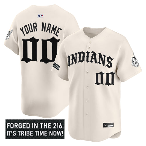 Cleveland Indians 'Old English Edition' Vapor Premier Limited Custom Jersey - All Stitched